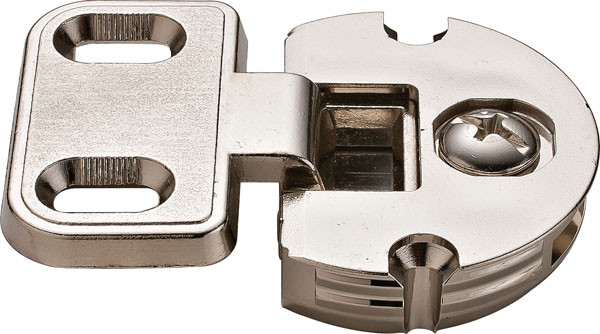 Flap Hinge, 90degree, plastic, zinc, nickel-plated