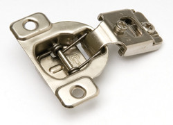 Faceframe Hinge, 105 degree, 1/2" overlay, screw mounted, nickel plated, 3D adjustable