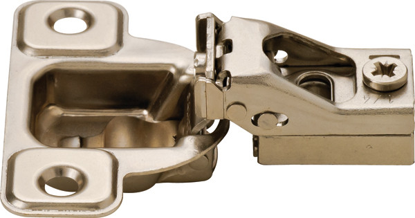 Salice CSR3Z99 Hinge, steel, nickel plated, 106degree, 5/16", face frame, self closing, with dowel, 2 cam