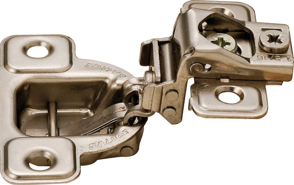 Salice CSP3B99NR Hinge, steel, nickel plated, 106degree, 1 5/16", face frame, self closing, screw-on, 3 cam
