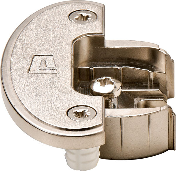Aximat 200 TM Institutional Hinge, dowel mounted hinge cup, zinc, nickel plated
