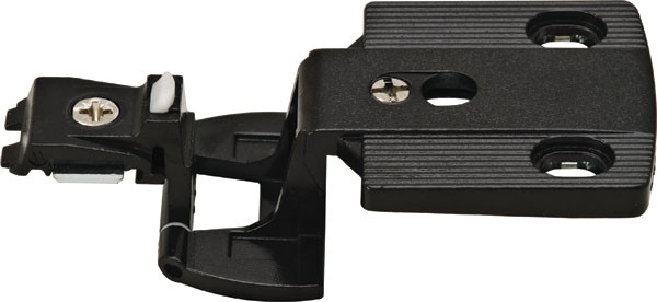 Aximat 300 TM Institutional Hinge, full overlay arm without screws, zinc, black