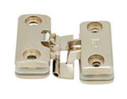 Aximat 300 Glass to Glass Hinge, 1/4" overlay, zinc, nickel plated