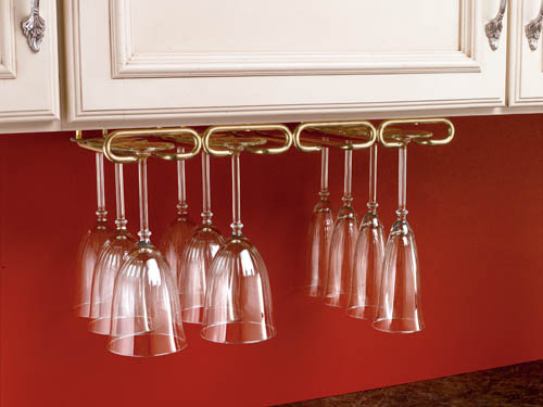 Stemware Quad Under Cabinet Organizer Wall Accessories