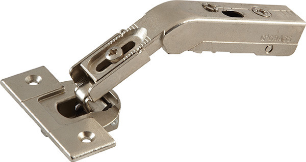 Grass Tiomos Hinge, pie-cut corner, self-close, screw, steel, nickel-plated