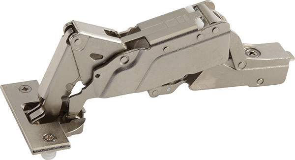 Grass Tiomos Hinge, 160 degree opening, full overlay, self-close, dowel, steel, nickel-plated, 22mm