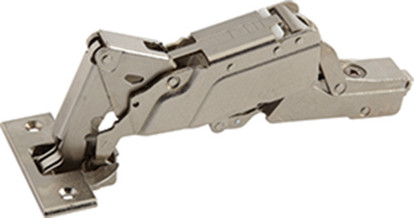 Grass Tiomos Hinge, 160 degree opening, full overlay, soft-close, screw, steel, nickel-plated, 22mm
