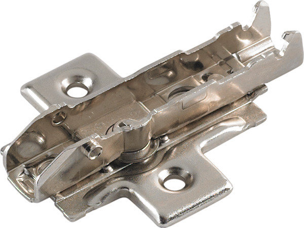 Grass Tiomos Wing Baseplate, 4-point fixing, woodscrew, steel, nickel-plated, 2mm