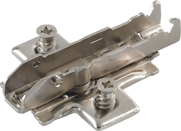 Grass Tiomos Wing Baseplate, 4-point fixing, 13.5mm euroscrew, steel, nickel-plated, 3.5mm