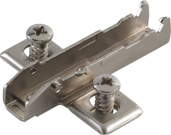 Grass Tiomos Wing Baseplate, 3-point fixing, 13.5mm euroscrew, steel, nickel-plated, 3mm