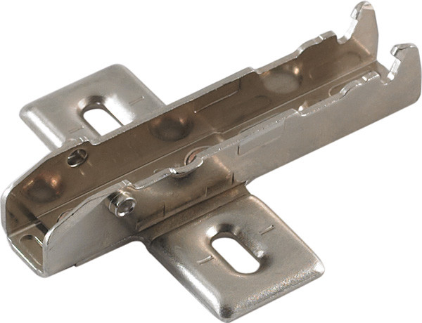 Grass Tiomos Wing Baseplate, 3-point fixing, woodscrew, steel, nickel-plated, 3mm