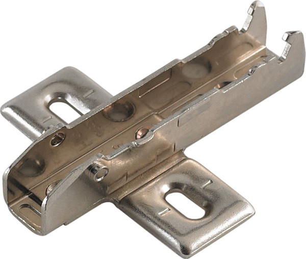 Grass Tiomos Wing Baseplate, 3-point fixing, woodscrew, steel, nickel-plated, 3.5mm