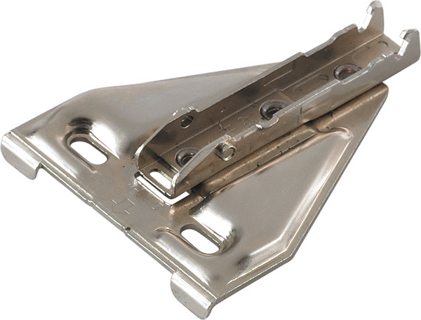 Grass Tiomos Face Frame Adapter Plate, 2-point fixing, woodscrew, steel, nickel-plated, 1.5mm