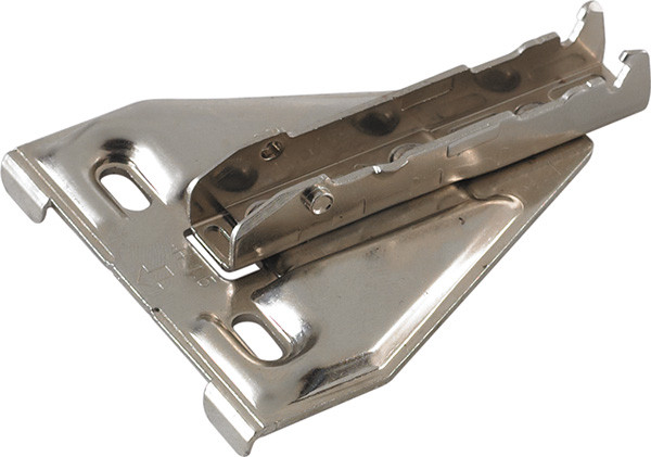 Grass Tiomos Face Frame Adapter Plate, 2-point fixing, woodscrew, steel, nickel-plated, 3.5mm