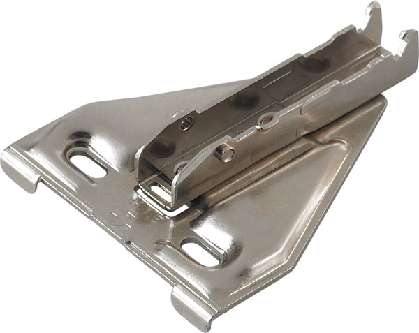 Grass Tiomos Face Frame Adapter Plate, 2-point fixing, woodscrew, steel, nickel-plated, 4.5mm