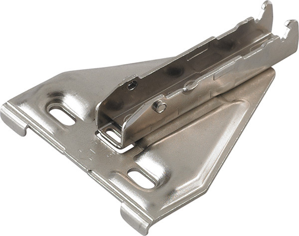 Grass Tiomos Face Frame Adapter Plate, 2-point fixing, woodscrew, steel, nickel-plated, 5mm