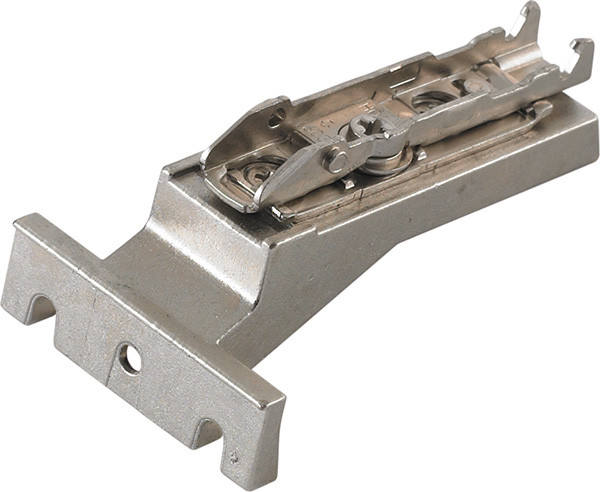 Grass Tiomos Adjustable Face Frame Adapter Plate, 3-point fixing, woodscrew, steel, nickel-plated, 0mm
