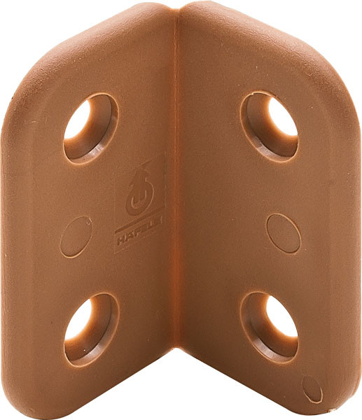 Hinge, plastic, brown, 40x40mm