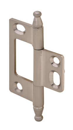 Elite Decorative Butt Hinge, non-mortised, with minaret finial, brass, 50x37mm, antique brass