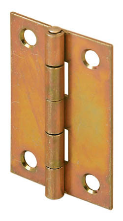 Butt Hinge, steel, yellow chromate, 50X35mm