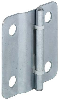 Hinge, cranked, steel, zinc plated, 50x50mm