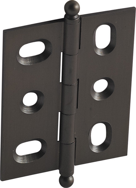 Elite Decorative Butt Hinge, mortised, with ball finial, brass, 50x40mm, oil-rubbed bronzed