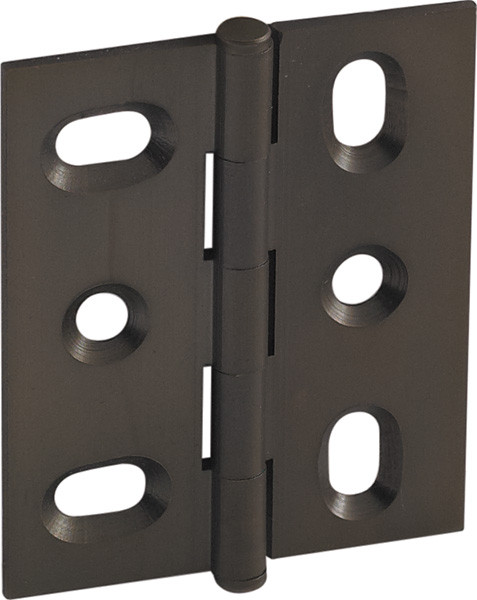 Elite Decorative Butt Hinge, mortised, with button cap, brass, 50x40mm, oil-rubbed bronzed