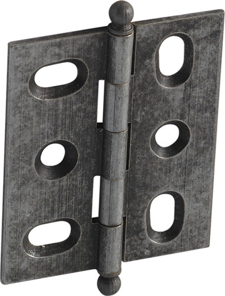 Elite Decorative Butt Hinge, mortised, with ball finial, brass, 50x40mm, pewter