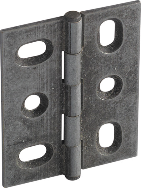 Elite Decorative Butt Hinge, mortised, with button cap, brass, 50x40mm, pewter