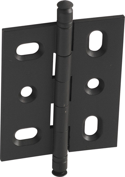 Butt Hinge, mortised, with finial, brass, 40x50mm, dark oil-rubbed bronze