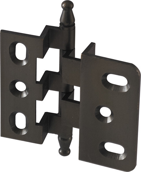 Elite Decorative Butt Hinge, 3/8" off-set, with minaret finial, brass, 50x60mm, oil-rubbed bronzed