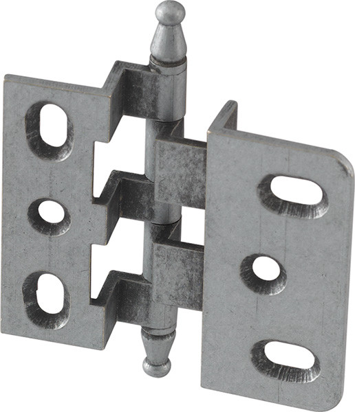 Elite Decorative Butt Hinge, 3/8" off-set, with minaret finial, brass, 50x60mm, pewter