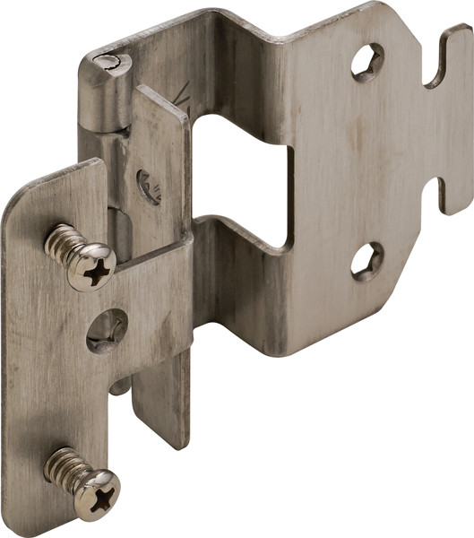 Hinge, 5-K advantage, steel, stainless steel, includes 2 stainless steel screws