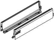 Tandembox 358L Drawer Profile, For 18" Drawer Stainless Steel, Pair