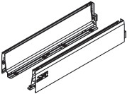Tandembox 358L Drawer Profile, For 20" Drawer Stainless Steel, Pair