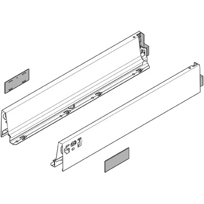 Tandembox 358M Drawer Profile White, For 16" Drawer, Pair