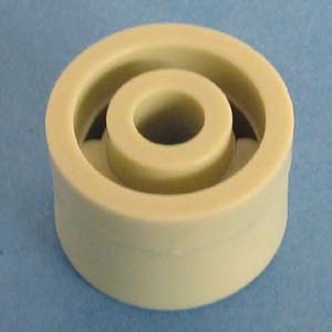 Drawer Slide Spacer (Round) 5/8" x 1", Almond, Bag of 4