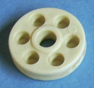 Drawer Slide Spacer (Round) 1/4" x 1", Almond, Pkg of 1000