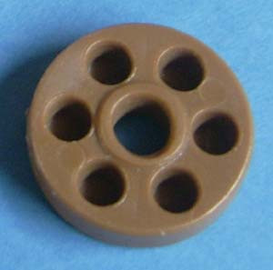 Drawer Slide Spacer (Round) 1/4" x 1", Tan, Bag of 6