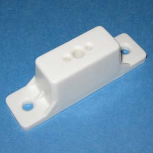 Drawer Slide Spacer Full Extension 1" - no peg, White, Bag of 1