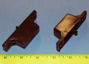 Drawer Slide Spacer Full Extension 1" - 5mm peg, Brown, Pkg of 50