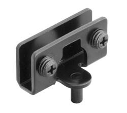 Glass Door Hinge, steel, black, 5m spring