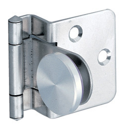 Glass Door Hinge, overlay, 4-6mm glass thickness, 304 grade stainless steel