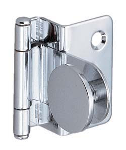 Glass Door Hinge, overlay, 4-6mm glass thickness, steel, chrome plated