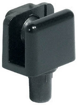 Glass Door Hinge, zinc, black, matt, 20X16