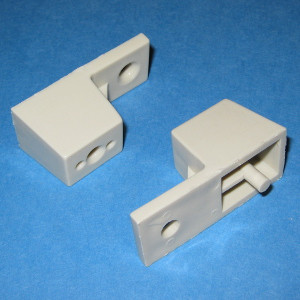 Slide Out Tray Spacer 1" - 5mm peg, Almond, Pkg of 1