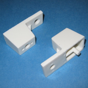 Slide Out Tray Spacer 1" - 5mm peg, White, Pkg of 1