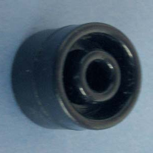 Drawer Slide Spacer (Round) 3/4" x 15/16", Black, Bag of 2