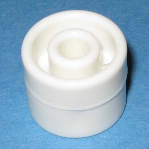 Drawer Slide Spacer (Round) 3/4" x 15/16", White, Bag of 2