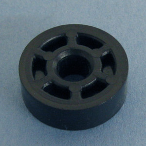 Drawer Slide Spacer (Round) .276" (7mm) x 7/8", Black, Bag of 4